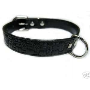 Pet Dog Collar Black Leather Fits Neck 8 10 Hot  Kitchen 