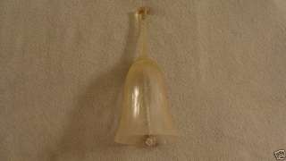 Glass Bell Made in Hungary Etching 8 Inches Tall  