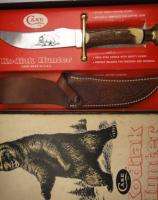 Vintage CASE XX 1981 Stag KODIAK HUNTER Sheath Knife in Original Box 