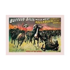  Buffalo Bill Perils of the Cowboy 12x18 Giclee on canvas 