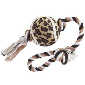  Zanies Jungle Tugs Rope & Tennis Ball Dog Toy Medium 16 x 