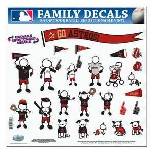  Houston Astros 11in x 11in Family Car Decal Sheet 