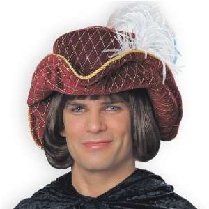  Burgundy Minstrel Hat with Plume Toys & Games
