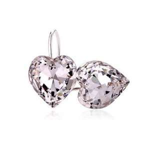 Perfect Gift   High Quality Lovely Peach Heart Earrings with Silver 