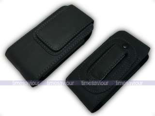 Vertical Black Leather Case for Samsung Galaxy 5 i5500  