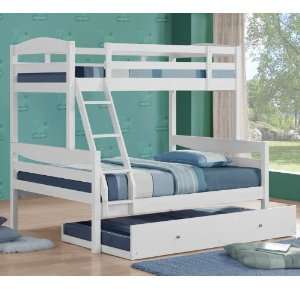  Walker Edison Solid Wood Bunkbed Twin Double with Trundle 