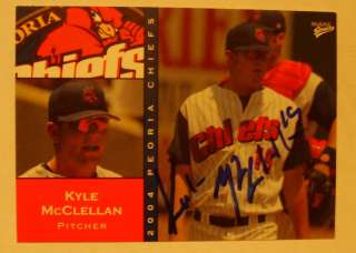 Kyle McClellan autographed 2004 Peoria Chiefs card #15  