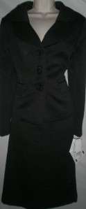 Suit Studio Skirt Suit SZ 12 NWT Black $200 Womens  