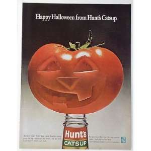   Hunts Catsup Jack O Lantern Tomato Halloween Print Ad (446) Home