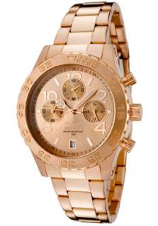 Mens Invicta II Chronograph Rose Gold Dial 18k rose Gold Plated 