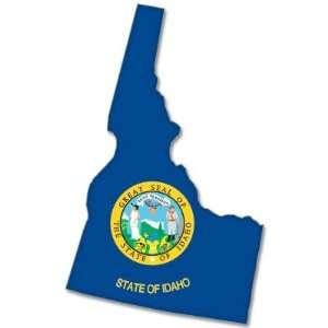 Idaho State Map Flag bumper sticker decal 3 x 5