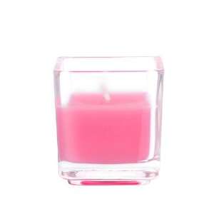 Hot Pink Square Glass Votive Candles (96pcs/Case) Bulk  