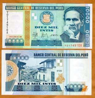 Peru 10,000 (10000) Inits 1988, P 140 UNC  REPLACEMENT  