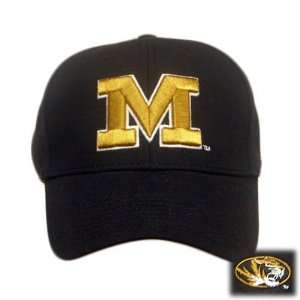  NCAA FITTED CAP HAT MISSOURI TIGERS BLACK SIZE 6 7/8 