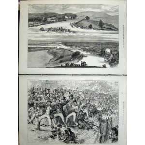  1875 Goodwood Races Course Horse Sport Old Print