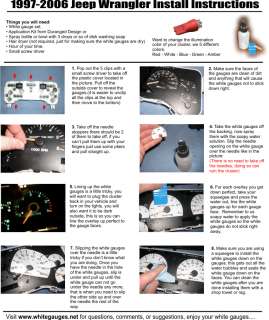 Printed install instructions