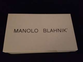 AUTHENTIC MANOLO BLAHNIK SILVER FLATS, SIZE 38/8  