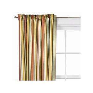  Bacati Dots and Stripes Spice Curtain Panel in Bright 