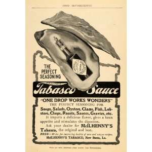 1904 Ad McIlhennys Tabasco Pepper Sauce Seasoning   Original Print Ad 