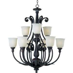 Maxim Lighting 16006MCHA La Salle 9 Lt Chandelier, Honey Auburn Finish 