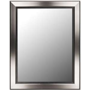  McCune Black Lined Stainless Mirror Wide Frame