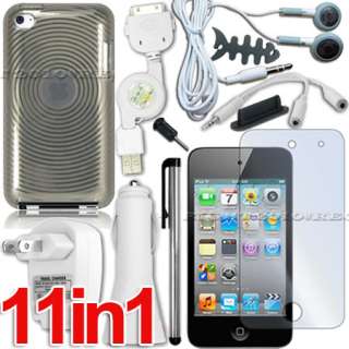 11 ACCESSORY BUNDLE CASE CHARGER FOR IPOD TOUCH 4TH 4 G  