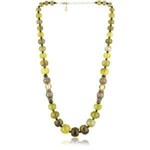  Bronzed by Barse Mayan Green Jade Necklace Jewelry