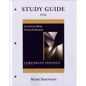  Study Guide for Corporate Finance [Paperback] Jonathan 