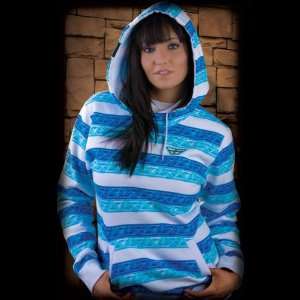  Fly Racing Womens Maven Hoodie   X Large/White/Blue 
