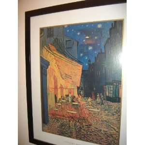 Cafe Terrace At Night by artist Vincent Van Gogh Framed Art   24 x 30 