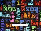   British Rock Music Multicolor Words Black No Pill FLEECE Fabric 18