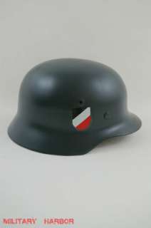 WWII German M40 helmet luftwaffe blue replc steel decal  