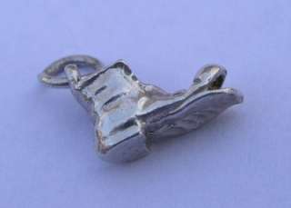 VINTAGE GERMAN SILVER LUCKY WORN OUT BOOT CHARM  