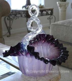 Stevens and Williams English Jewels Art Glass Basket  