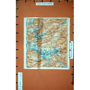  MAP 1927 TYROL DOLOMITES MOUNTAINS ALPS BAEDEKER