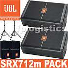 JBL SRX712M 12 2 Way Full Range Speaker Floor Monitor SRX 712 Stands 