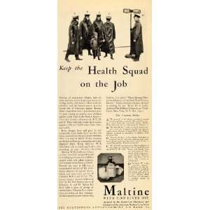  1932 Vintage Ad Maltine Cod Liver Oil Vitamin Policemen 