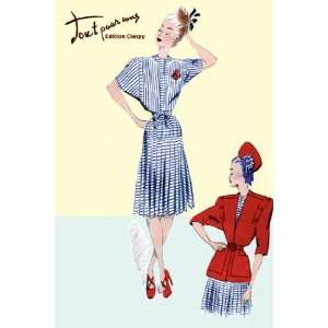  Pleated Sailor Dress with Jacket   Poster (12x18)