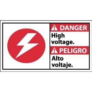 DBA3P   Danger, High Voltage (Bilingual), 10 X 18, Pressure 