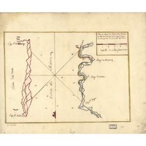  ca 1715 map Le Maire Strait, Argentina