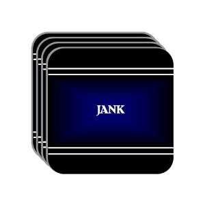 Personal Name Gift   JANK Set of 4 Mini Mousepad Coasters (black 