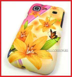 SAMSUNG VIBRANT 4G T MOBILE YELLOW LILY HARD COVER CASE  