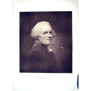 1896 Antique Portrait Robespierre Jean Baptiste Greuze  