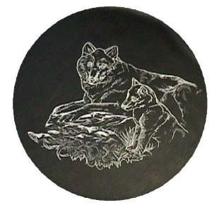  Wolf Outline Spare Tire Covers
