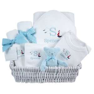  little sailor   personalized luxury layette basket Baby