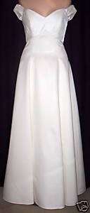 JORDAN IVORY EMPIRE waist VELVET top BRIDAL WEDDING GOWN DRESS size 8 