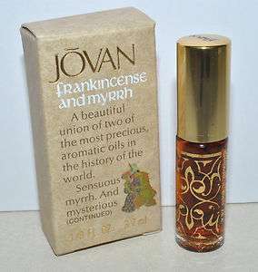 VIntage Jovan Frankincense And Myrrh Pure Perfume 1/8 oz NIB  