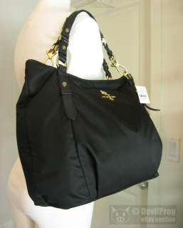 NWT JPK Paris 75 BERTHA SPARK Nylon Tote Bag Purse Handbag Black/Gold 