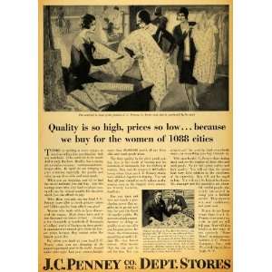  1929 Ad J. C. Penny Department Store Women Shopping 