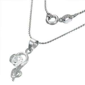 The Stainless Steel Jewellery Shop   Fashion Spiral Open Love Heart 